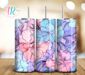 20oz Tumbler - Pastel Flowers