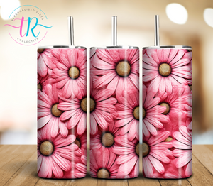 20oz Tumbler - Pink Flowers