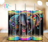 20oz Tumbler - Elephant Flowers