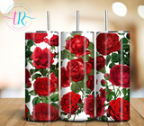 20oz Tumbler - Red Roses