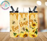 20oz Dual Drink Bottle & Tumbler - Bee Happy