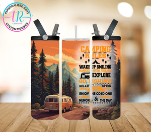 20oz Dual Drink Bottle & Tumbler - Camping