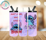 20oz Dual Drink Bottle & Tumbler - Purple Stitch