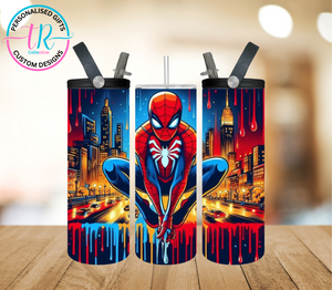 20oz Dual Drink Bottle & Tumbler - Spiderman