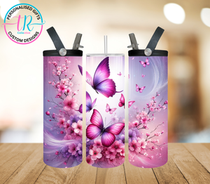 20oz Dual Drink Bottle & Tumbler - Butterfly Garden