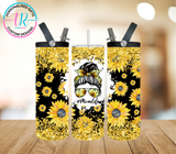 20oz Dual Drink Bottle & Tumbler - Mom Life Sunflowers