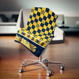 Custom Ultra-Soft Micro Fleece Blanket Navy-Yellow