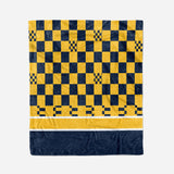 Custom Ultra-Soft Micro Fleece Blanket Navy-Yellow