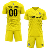 custom soccer set jersey kids adults personalized soccer yellow