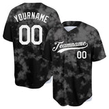 Custom Full Print Design Flocculent Tie-Dyed Baseball Jersey