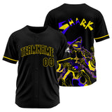 Custom Shark-Black&Yellow Baseball Uniforms High-Quality for Adult Kids Optimized for Performance