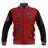 Custom Black Red Grey Waterproof Varsity Jackets Personalized Stitched Name Number Logo to Letterman Jackets