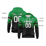 Custom Gradient Sweatshirt Hoodie For Man Woman Girl Boy Print Your Logo Name Number Green&Black