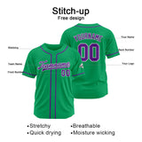 Custom Baseball Jersey Stitched Design Personalized Hip Hop Baseball Shirts Green-Purple