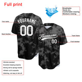 Custom Full Print Design Flocculent Tie-Dyed Baseball Jersey