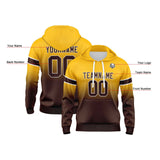 Custom Gradient Hoodie For Man Woman Girl Boy Print Your Logo Name Number Yellow&Brown