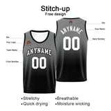 Custom Basketball Jersey Personalized Stitched Team Name Number Logo Grey&Black