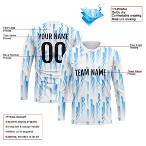 Custom Basketball Soccer Football Shooting Long T-Shirt for Adults and Kids White