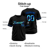 Custom Black Baseball Jersey Stitched Design Personalized Hip Hop Baseball Shirts