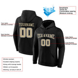 Custom Pullover Sweatshirt Hoodie Black-Gold-White