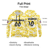 Custom Sweatshirt Hoodie For Man Woman Girl Boy Print Your Logo Name Number Yellow&White