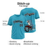 Custom Motor shark-Light Blue Baseball Uniforms High-Quality for Adult Kids Optimized for Performance