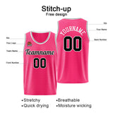 Custom Basketball Jersey Pink-Black