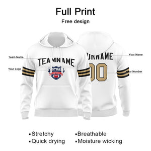 Custom Sweatshirt Hoodie For Men Women Girl Boy Print Your Logo Name Number White&Black&Gold