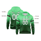 Custom Gradient Hoodie For Man Woman Girl Boy Print Your Logo Name Number Green