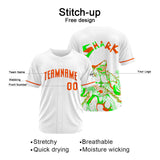 Custom Shark-White&Orange Baseball Uniforms High-Quality for Adult Kids Optimized for Performance