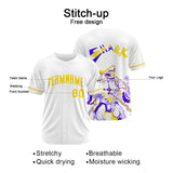 Custom Shark-White&Yellow Baseball Uniforms High-Quality for Adult Kids Optimized for Performance