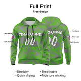 Custom Sweatshirt Hoodie For Man Woman Girl Boy Print Your Logo Name Number Green&Grey