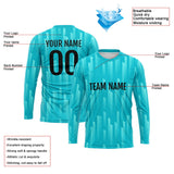 Custom Basketball Soccer Football Shooting Long T-Shirt for Adults and Kids Teal