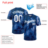 Custom Full Print Design Baseball Jersey tie-dyed