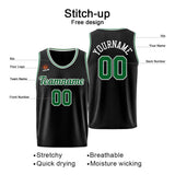 Custom Basketball Jersey Black-Green