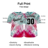 Custom Full Print Design Baseball Jersey red-green