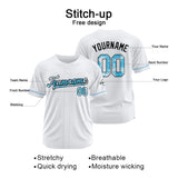 Custom White Baseball Jersey Stitched Design Personalized Hip Hop Baseball Shirts