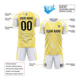 Custom Soccer Uniform Jersey Kids Adults Personalized Set Jersey Yellow&White