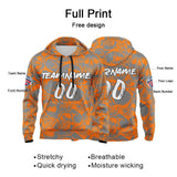 Custom Sweatshirt Hoodie For Man Woman Girl Boy Print Your Logo Name Number Orange&Grey