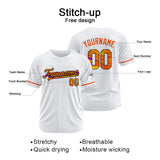 Custom White Baseball Jersey Stitched Design Personalized Hip Hop Baseball Shirts