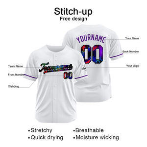 Custom White Baseball Jersey Stitched Design Personalized Hip Hop Baseball Shirts