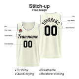 Custom Basketball Jersey Cream-Black