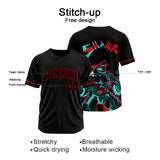 Custom Shark-Black&Red Baseball Uniforms High-Quality for Adult Kids Optimized for Performance