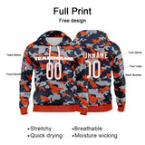 Custom Sweatshirt Hoodie For Men Women Girl Boy Print Your Logo Name Number Orange&Navy