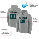 Custom Pullover Sweatshirt Hoodie Gray-Green-Black