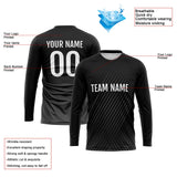 Custom Basketball Soccer Football Shooting Long T-Shirt for Adults and Kids Black