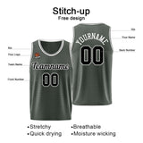 Custom Basketball Jersey Dark Gray-Black