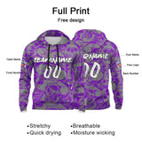 Custom Sweatshirt Hoodie For Man Woman Girl Boy Print Your Logo Name Number Purple&Grey