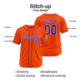 Custom Baseball Jersey Stitched Design Personalized Hip Hop Baseball Shirts Orange-Purple