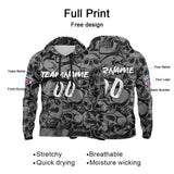 Custom Sweatshirt Hoodie For Man Woman Girl Boy Print Your Logo Name Number Black&Grey